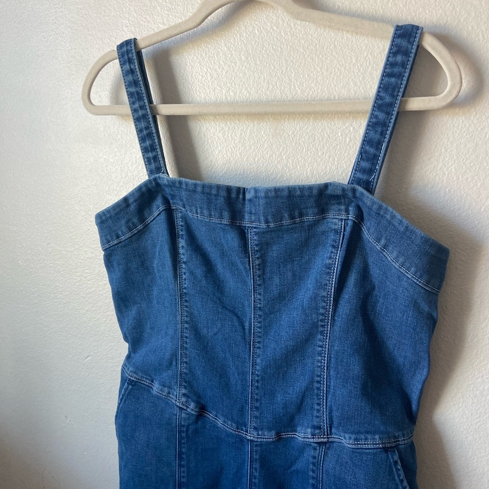 Hollister Blue Denim Jumpsuit Flared - Picture 6 of 12